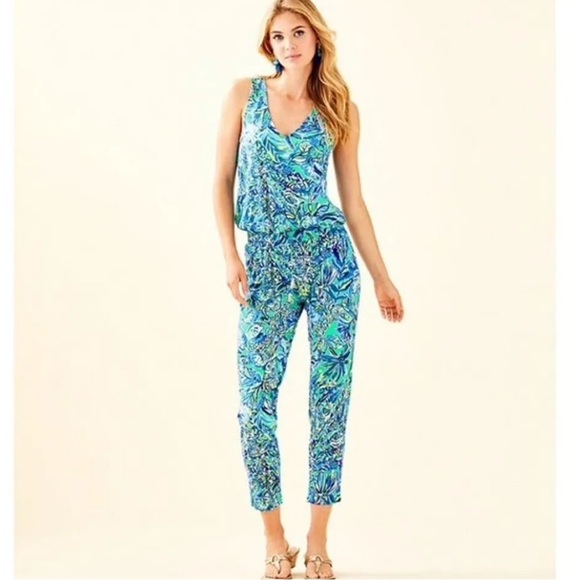 Lilly Pulitzer Pants - NWOT Lilly Pulitzer Paulina jumpsuit in Bennet blue